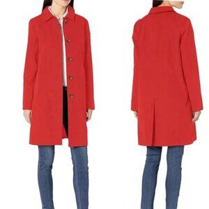 Womans Amazon Essentials Red Trench Coat- size XS